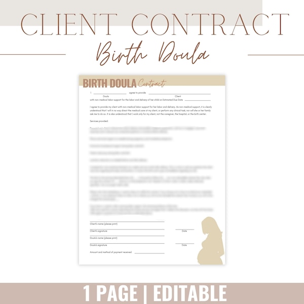 Doula Invoice Template Etsy Doula Invoice Template Etsy