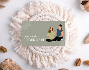 Editable Birth Doula Business Cards | Birth Worker Business cards | Digital Business Cards | Printable | Birthing Community