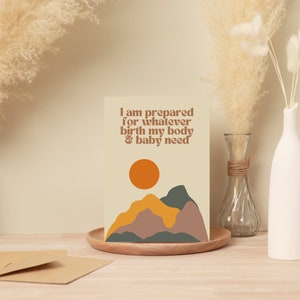 Printable Sun Boho Birth Affirmation Cards Mother in Labor Natural Childbirth Birth Mantras Positive Hypnobirthing zdjęcie 5