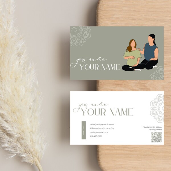 Doula Rack Card Examples Birth Doula Business Card - Etsy