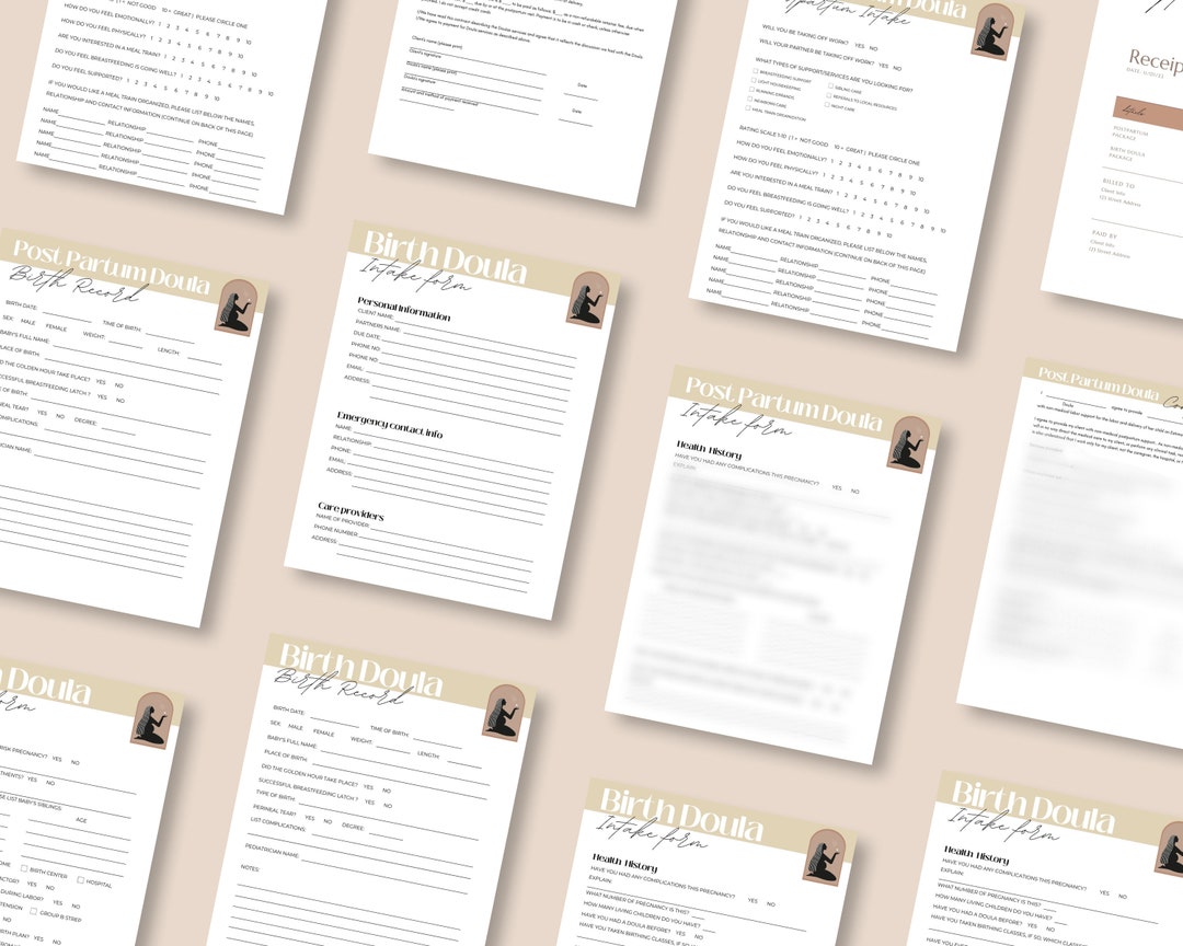 Editable Full Spectrum Doula Contracts and Intake Forms | Birth Plan ...
