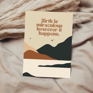 Printable Sun Boho Birth Affirmation Cards Mother in Labor Natural Childbirth Birth Mantras Positive Hypnobirthing zdjęcie 8