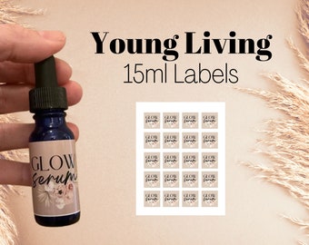 Etichette Young Living da 15 ml / Adesivi per oli essenziali (download digitale)