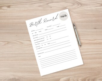 Doula Aufträge und Eingriffsformen | Bearbeitbares Geburtsplan-PDF-Bundle