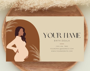 Birth Doula Business Cards | Customizable Template (Digital Download)