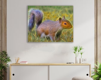 Electric Squirrel/digital Wall Art/Wall Art/Photography/Creative Photography/Wildlife/Nature