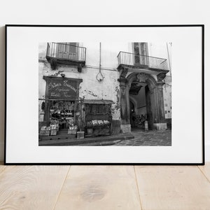 Trattoria Terranova/Italy/Black and white photo/Sorrento/Italian wall art/Italian images/Urban/Architecture/photography/digital art/Naples