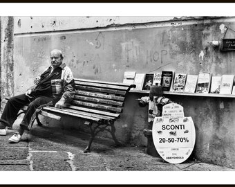 Resting my eyes/Italian Photography/Wall Art/Italy/Black and white/ Italian Street scene/Digital photography/urban/architecture/Salerno