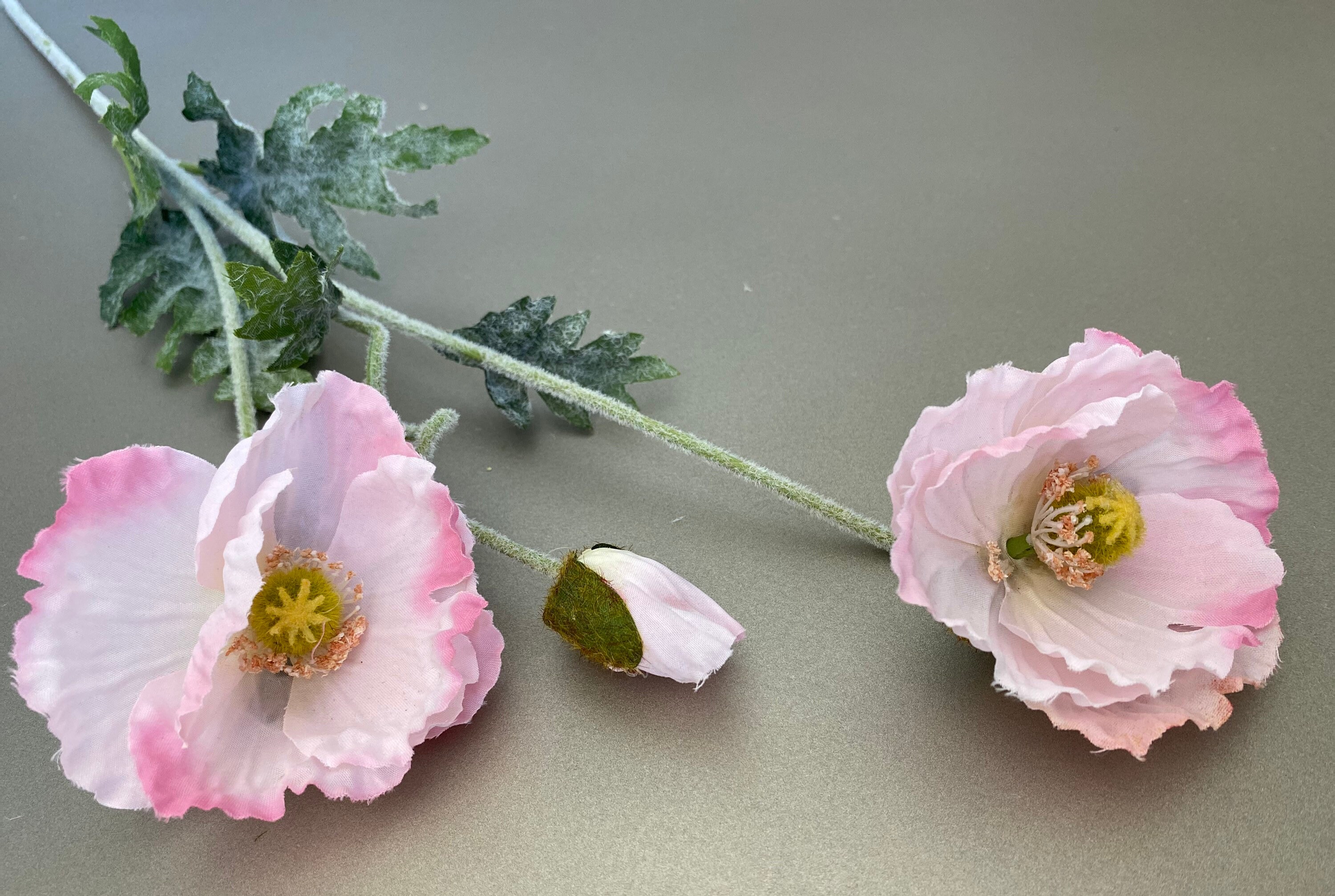 5 PCS Light Pink Poppy Flower BunchArtificial FlowersFaux Etsy