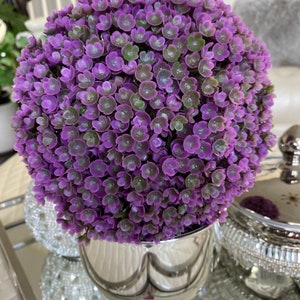 Purple Faux Flowers Kissing Ball, Artificial Purple Flowers, Multipurpose Indoor Outdoor Home Decor, Hanging Silk Flower Ball, Floral Decor image 10