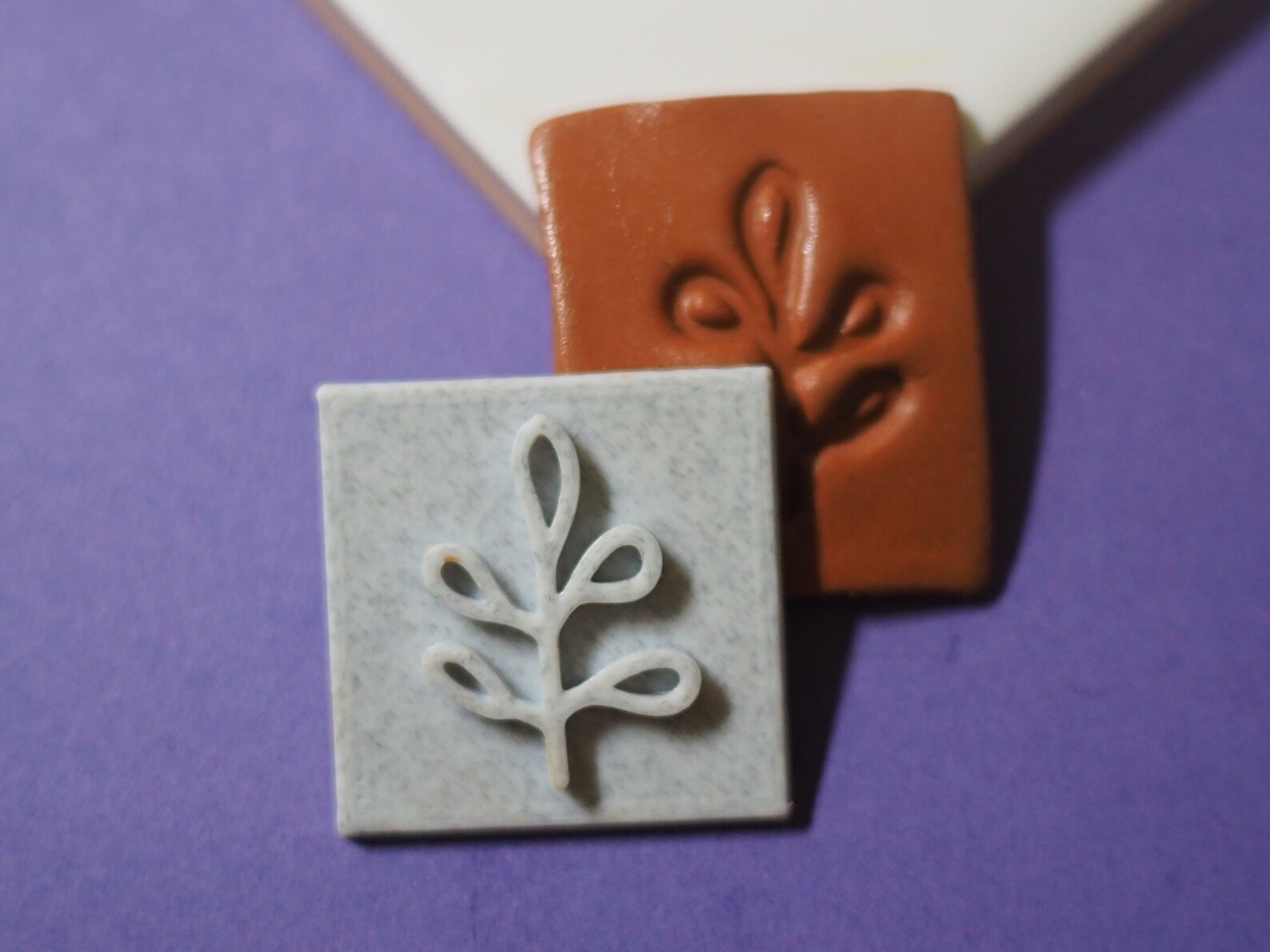 Plant Ceramic Stamp Botanical Clay Stamp Embossing Stamp Etsy Canada