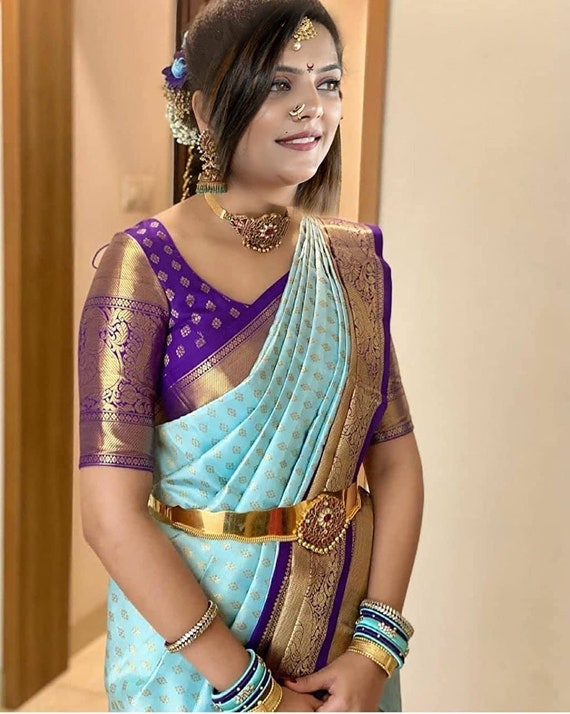 Women's Kanjivaram Soft Silk Saree With Blouse Piece - Etsy Finland Women's Kanjivaram Soft Silk Saree With Blouse Piece - Etsy Finland