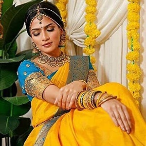 AL 121 KOTA SILK BEAUTIFUL FANCY STYLISH CLASSY NEW LOOK WOMENS FAVOURITE  DECENT EXCLUSIVE LATEST DESIGNER PARTY WEAR FESTIVE SPECIAL WEDDING YELLOW  SAREE WITH PINK BLOUSE BEST COLOUR COMBINATION SAREES SUPPLIER IN