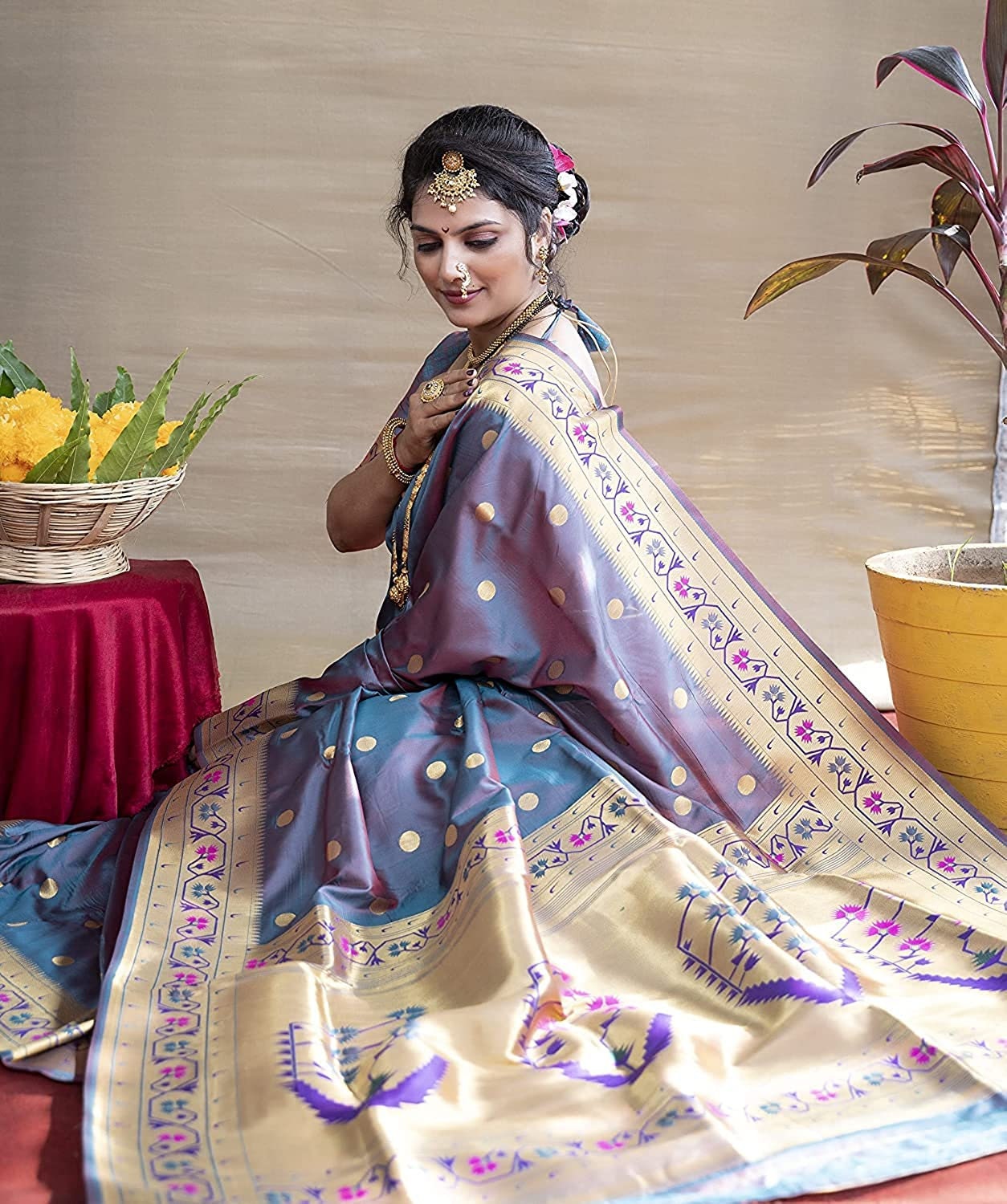 Cotton Paithani Etsy