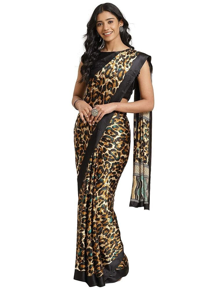 Animal Print Women's Crepe Saree Blouse Tiger Print Soft - Etsy Animal Print Women's Crepe Saree Blouse Tiger Print Soft - Etsy
