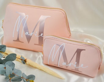 Personalized cosmetic bag with initial and name | Birthday gift for mom | Gift for best friend | personalized toiletry bag