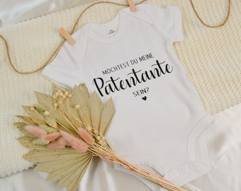 Personalisierter Babybody | Schwangerschaftsverkündung | Patentante | Patenonkel | Geschenk zur Geburt | Babygeschenk | Baby | Neugeborenes