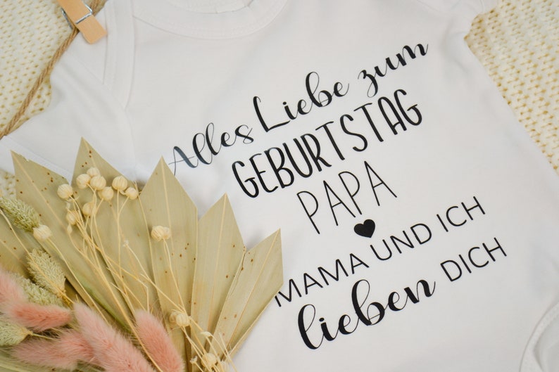 Personalisierter Babybody Schwangerschaftsverkündung Geschenk Vatertag Muttertagsgeschenk Geschenk zur Geburt Babygeschenk Bild 2