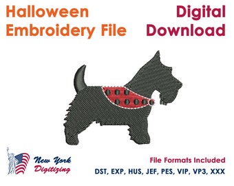 Scottie Dog, Scottish terrier, Dog Embroidery Digitize, Dog Embroidery File, Machine Embroidery Files, Digital Download, Dog Designs, Canine