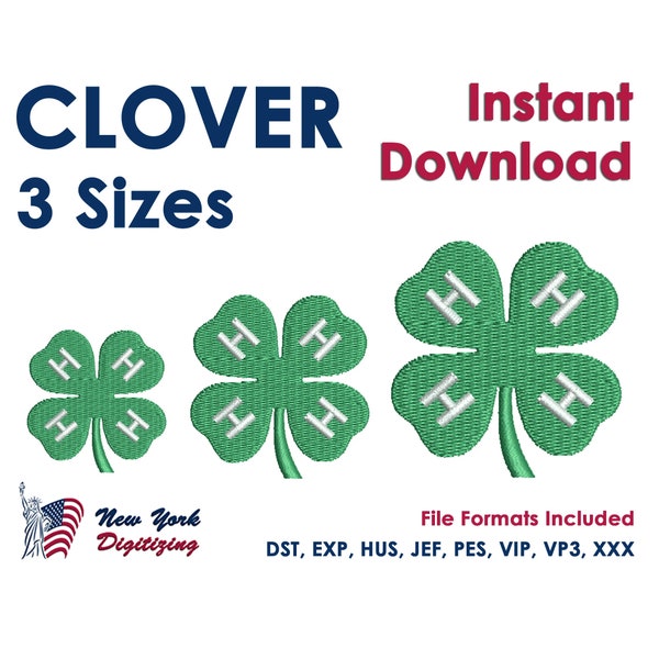 Clover Digitize, Clover Embroidery, Clover Design, St Patrick's Digitize, Machine Embroidery Designs, St Patrick's Clover, Logo Digitize