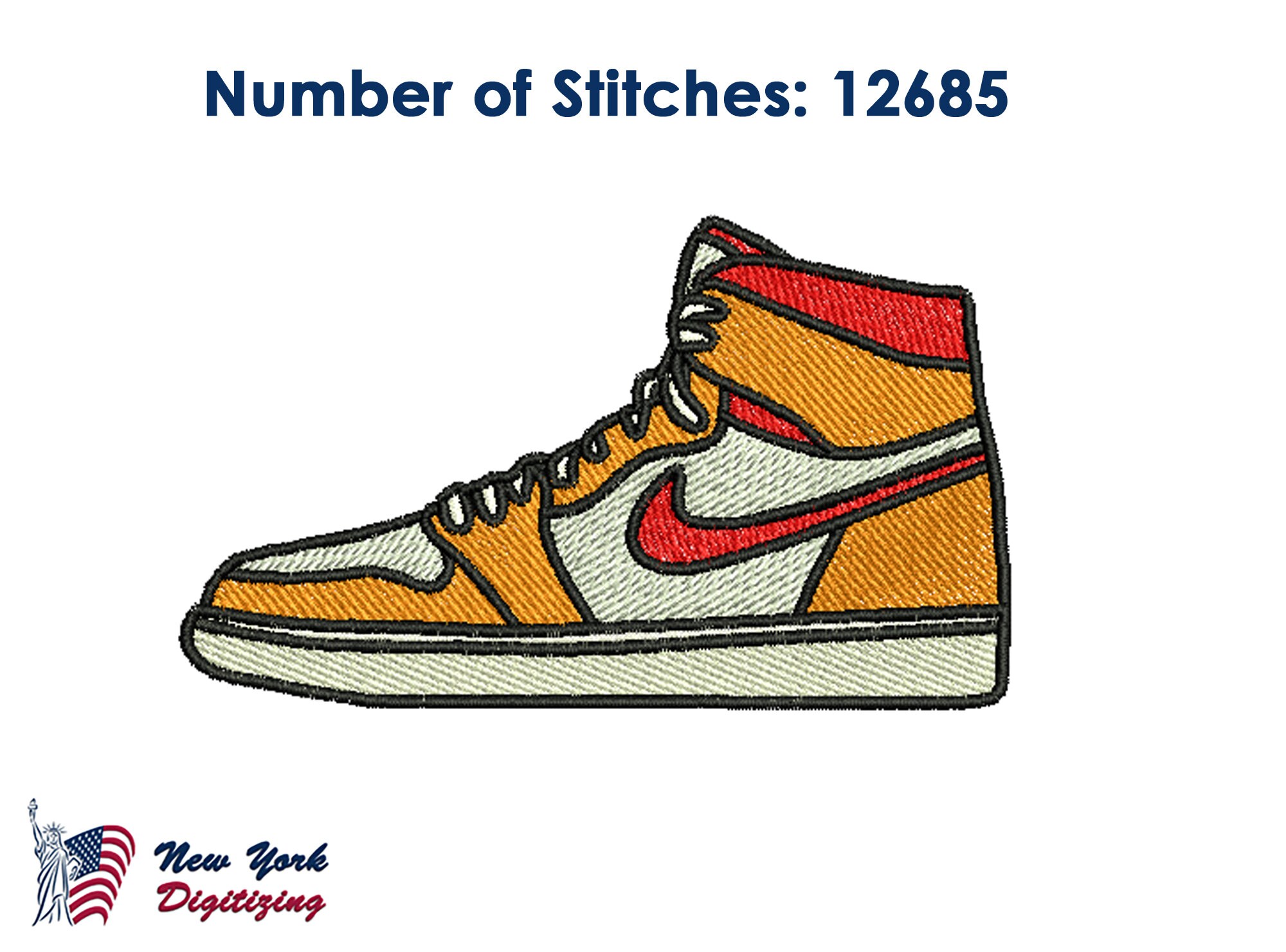 Sneaker Embroidery Shoes Embroidery Nike Embroidery Air Etsy