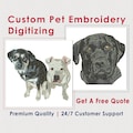 Custom Pet Embroidery Digitizing, Dog Digitizing, Cat Digitizing, Horse Digitizing, Picture digitizing, Best Real Image Digitizing Service