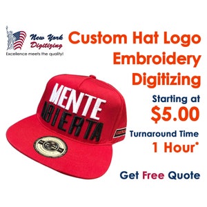 Embroidery Digitizing Services, Hat Logo Embroidery Digitizing, Hat Logo Digitizing, Custom Hat Logo. Cap Logo Embroidery, Best Digitizing