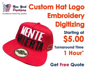 Embroidery Digitizing Services, Hat Logo Embroidery Digitizing, Hat Logo Digitizing, Custom Hat Logo. Cap Logo Embroidery, Best Digitizing