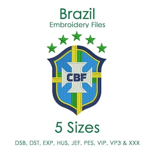 Brazil Football Team Logo Embroidery Files, Brazil Football Logo, Brasil Soccer Embroidery Design, Brazil World Cup Team Emblem Machine Embroidery Files - 5 SIZES

Brazil Football Team, Logo Embroidery, Brazil Soccer Team, FIFA World Cup Team, Brazil Team Emblem, Football Team Emblem, Embroidery Files, Brazil Team Logo, World Cup Team Emblem, Soccer Team Emblem, Brasil Soccer Team, Football Embroidery, Brazil Team Logo, Brazil Football Team, World Cup Team Emblem, Brazil Football Team,