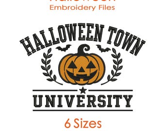 Halloween Town University Embroidery Design for Machine Embroidery - 6 Sizes