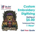 Custom Embroidery Digitizing, Logo Digitizing, Embroidery Digitizing Service, Image Digitizing Embroidery, Custom Digitize, Best Digitizing