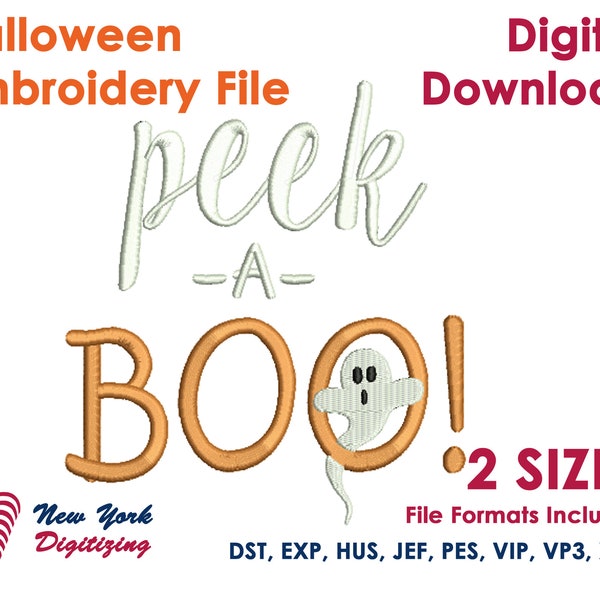 Boo Embroidery Designs, Halloween Embroidery Designs, Embroidery Patterns, Machine Embroidery Files, Digital Downloads, Peek A Boo Halloween