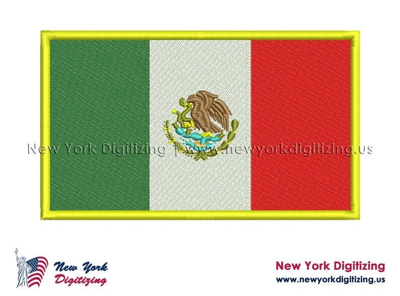 Mexican Flag Embroidery Designs Mexican Flag Embroidery - Etsy