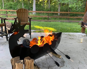 Viking Ship Fire Pit