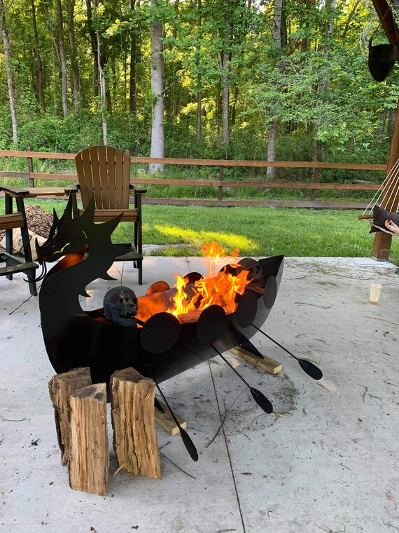 Viking Ship Fire Pit - Etsy