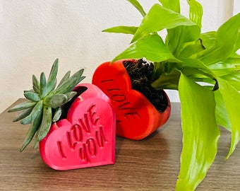 ハート柄の植木鉢 | 多肉植物プランター - Etsy 日本