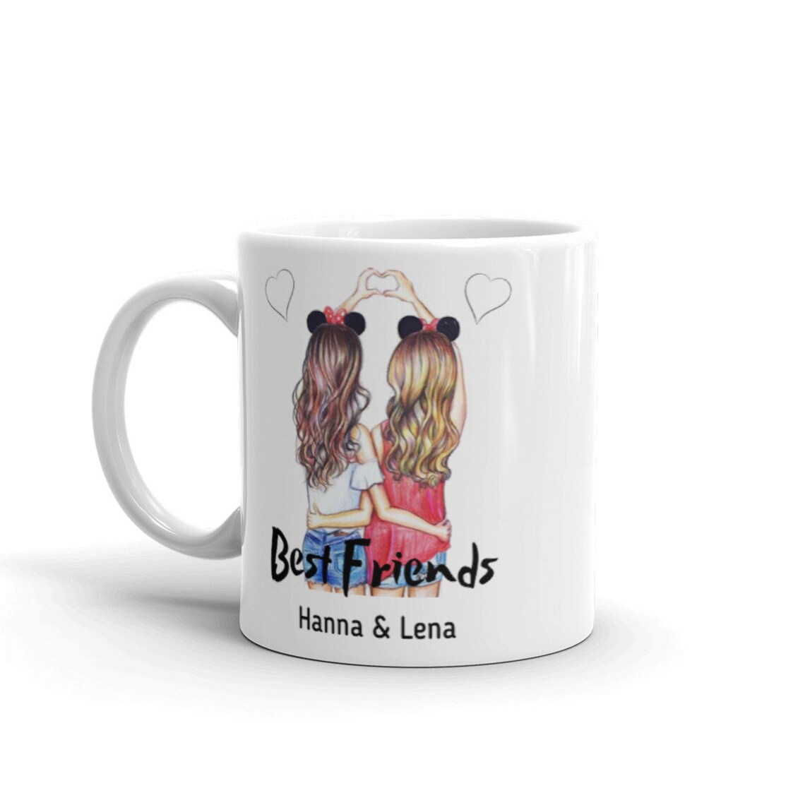 Personalized cup for best friend printed with name coffee mug Etsy