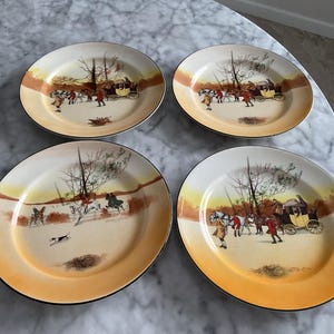 Royal Doulton Coaching Days Dinner Plate Set of 4