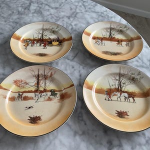 Royal Doulton Coaching Days Dinner Plate Set of 4