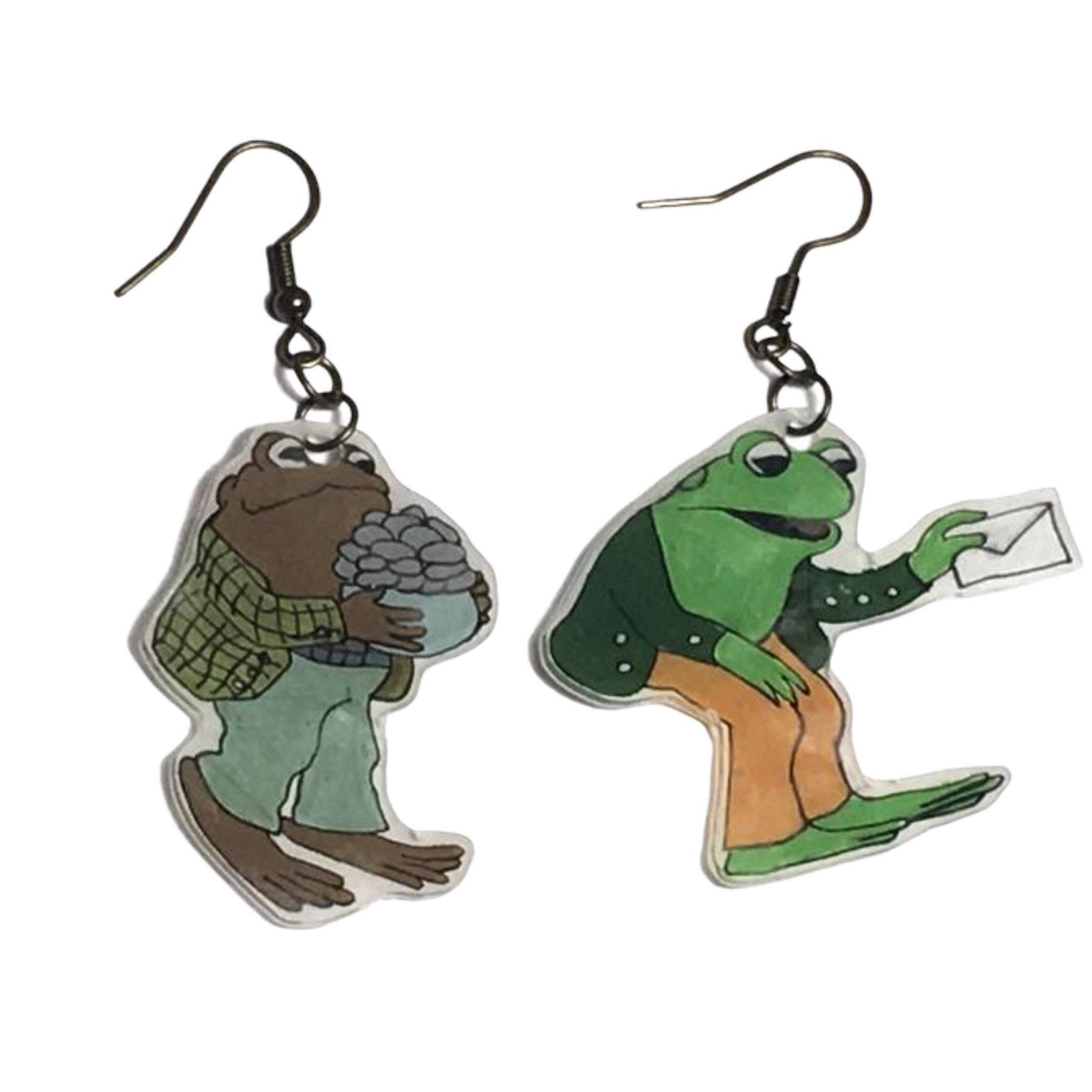 Frog and toad earrings deals