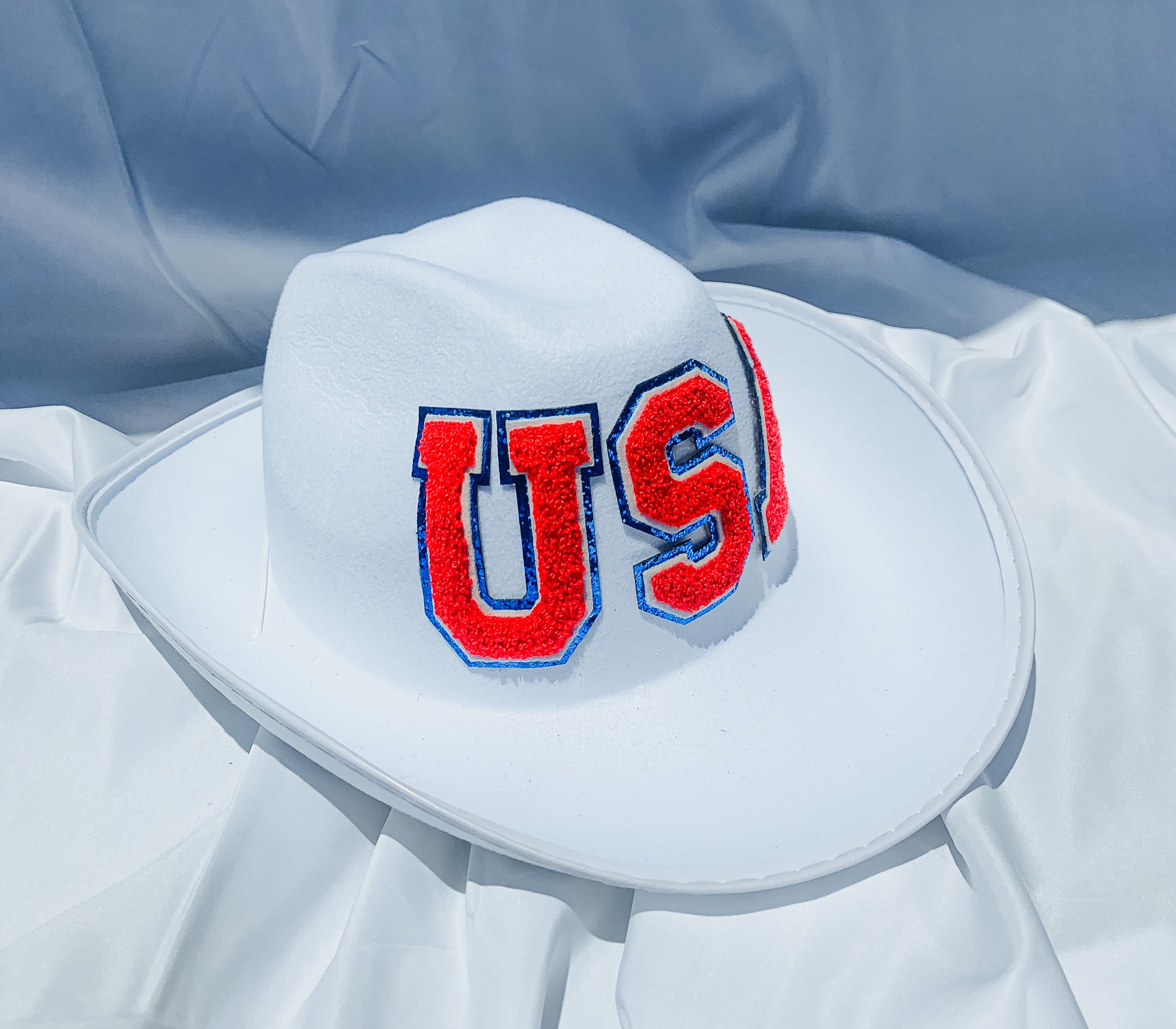 USA Cowgirl Hat Fourth of July Cowboy Hat Red White & Blue - Etsy