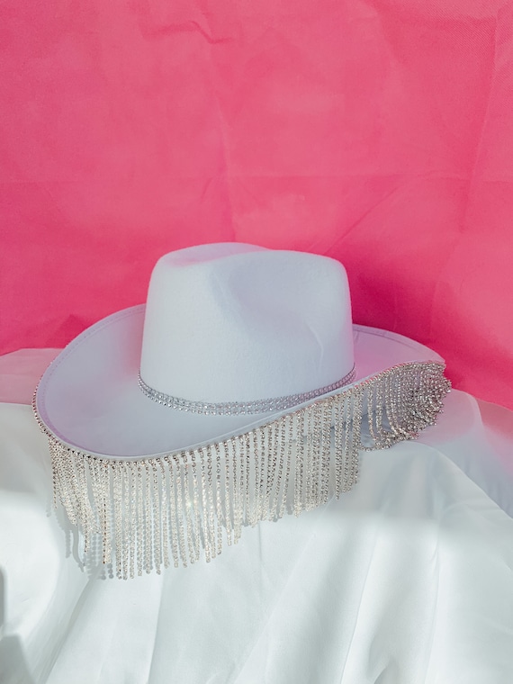 Rhinestone Fringe Cowgirl Hat - Etsy Canada