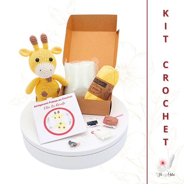 Kit de crochet DIY Cléo la Girafe - Kit Amigurumi