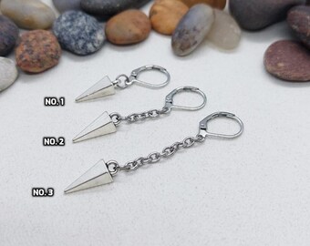 Spike earrings Spike earring Spike dangle Silver earrings Chain earrings Silver chain Dangle earrings Spike jewelry Silver jewelry Jewelry