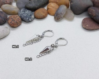 Spike earring Spike dangle Spike earrings Silver earrings Chain earrings Dangle earrings Silver chain Spike jewelry Silver jewelry Jewelry