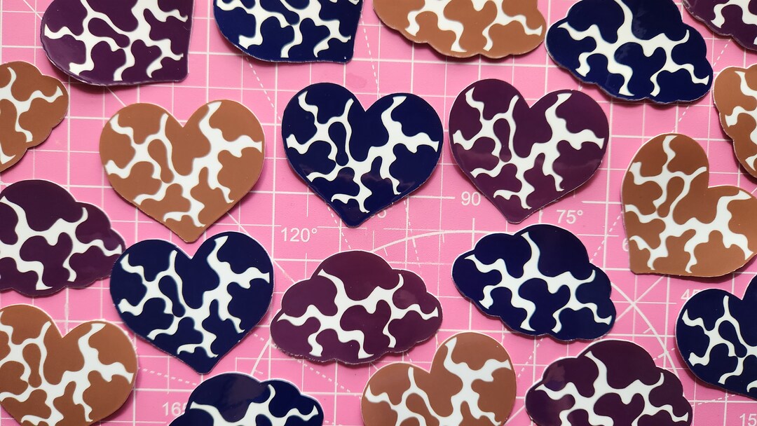 BIG Cow Print Stickers Natural Colors Heart Clouds Stars Waterproof big-cow-print-stickers-natural-colors-heart-clouds-stars-waterproof