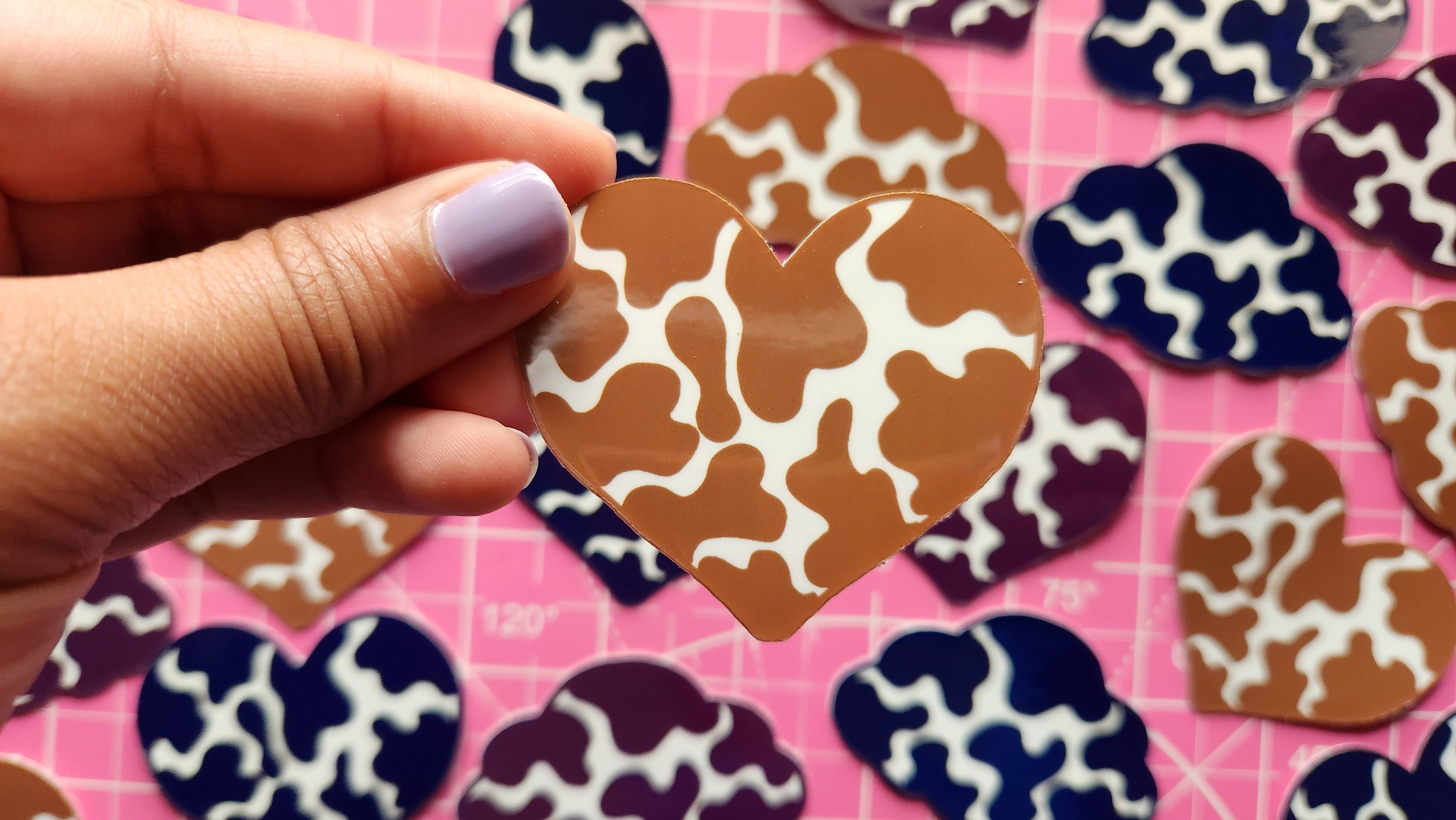 BIG Cow Print Stickers Natural Colors Heart Clouds Stars Waterproof big-cow-print-stickers-natural-colors-heart-clouds-stars-waterproof
