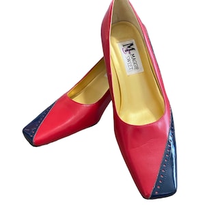 SALE! Maggie Sweet Vintage Patent Leather Block Heel Shoes
