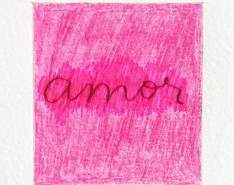 Dibujo pequeño original: Amor - Todas estas calles vacías son amor