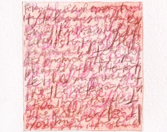 Dibujo pequeño original: tantos pensamientos